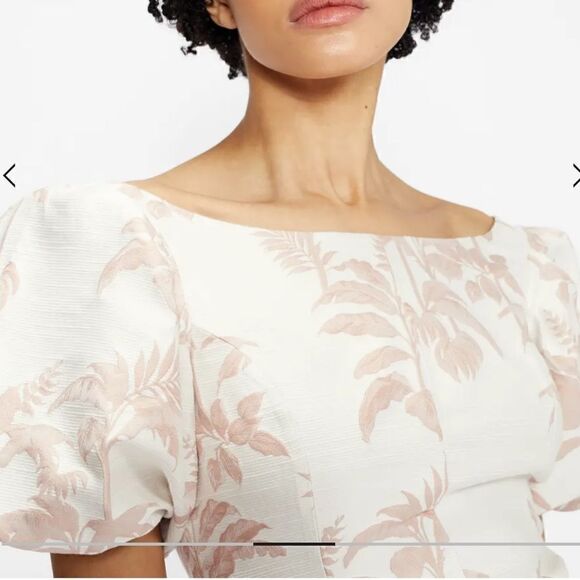 Ted Baker London Riverr Wide Neck Cropped Puff Sleeves Top.Size 6 =XXL - Picture 4 of 16